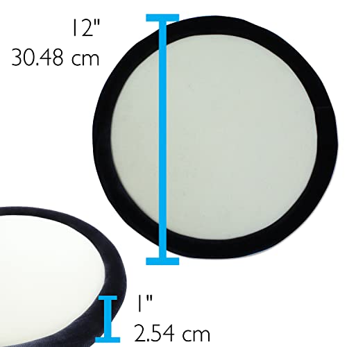 The Beadsmith Craft Bumper, Basic Elements, Round Shape, 12” Diameter, 1” Bumper Border, Sturdy Design Tray with Raised Edge - Image 4