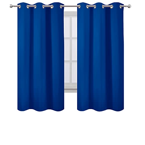 Image of LEMOMO Royal Blue Thermal Blackout Curtains /42 x 72 Inch /Set of 2 Panels Room Darkening Curtains for Bedroom