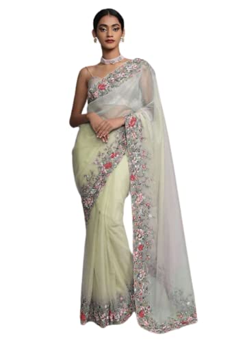 Pure Satin Silk Designer Saree for Women and Girl, Wedding and Party Wear Designer Silk Ethnic Wear Saree By EARTH-BEAT (Stitched, Type 3)