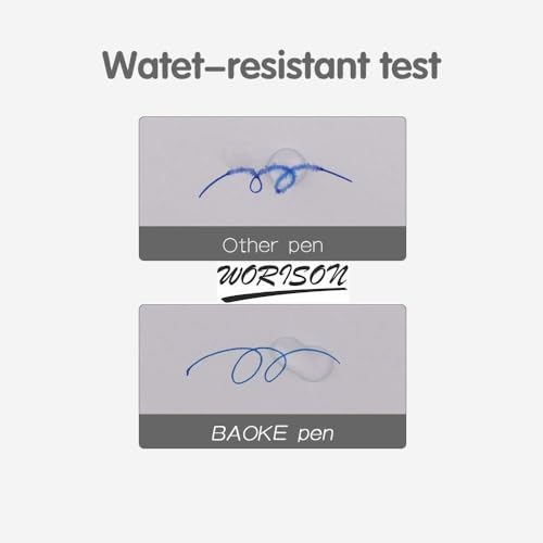 Image of worison Baoke 0.7mm 6pcs Blue and Black Gel pen Ink Roller Ball Pen