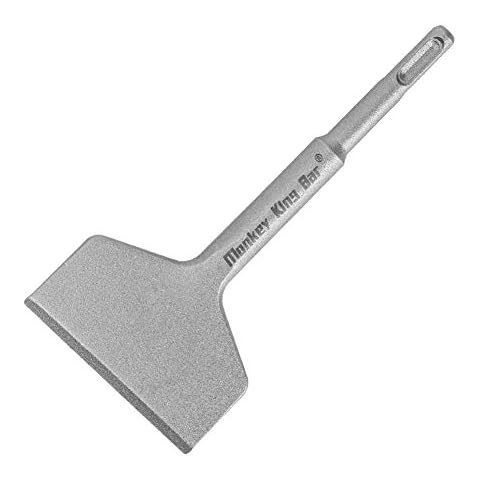 Monkey King Bar SDS-Plus 165mmX75mm Wide Chisel Thinset Scraper Wall and Floor Scraper Works Cover