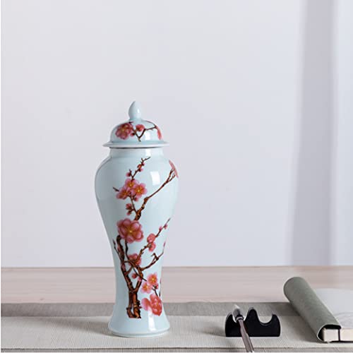 Vase en céramique blanche grand format style pot à gingembre - 7
