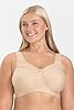 Miss Mary of Sweden - Broderie Anglaise, Non Wired Bras for Women, Everyday Bras, Comfortable Cotton, Supportive Full Coverage 44D Beige #3