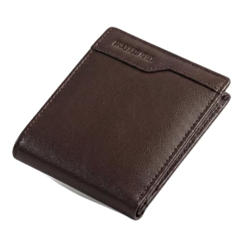 Image of TANSTITCH Slim Leather Wallet || Compact, Minimalist Wallet & Thin Wallet || RFID Protected (Brown)