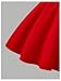 WDIRARA Girl's Bow Sleeveless A Line Mini Dress Ruched Ruffle Swing Cami Dresses Red 11Y