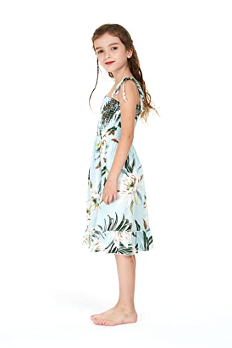 Girl Hawaiian Elastic Top Strap Dress in Wispy Cereus2