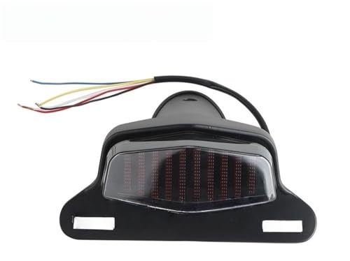 Luz trasera de moto homologada IP67 con iluminacion de matricula freno y marcha