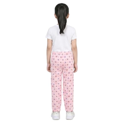 Image of IndiWeaves Girls Regular Fit Cotton Pajama Pants Pack of 4 | All Over Printed Multicolor Pyjama Bottoms | Soft Breathable Nightwear & Loungewear with Elastic Waist | Comfortable Sleepwear for Kids