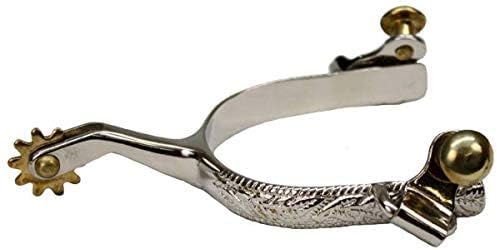 Showman Chrome Plated Ladies Size Engraved Spurs