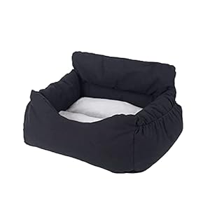 NIBESSER 2-in-1 autostoel en bed voor honden, waterdicht en antislip, stoelverhoging voor honden, afneembare hoes en kussen, geschikt voor de meeste kleine en middelgrote honden