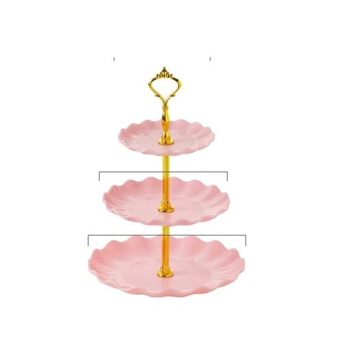 Soporte de postres de lujo nórdico con tres capas para exhibición de dulces 6