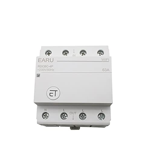 Disjoncteur WiFi triphasé interrupteur relais connecté rail DIN pour maison intelligente 25V