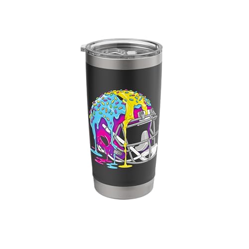 Ice Cream Drip Lineman Football Stuff Boys QB RB WR Drippy Stainless Steel Insulated Tumbler