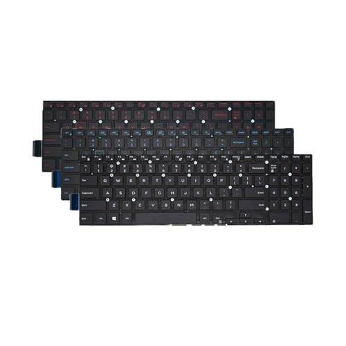 ���V�A�̃o�b�N���C�g�t���L�[�{�[�h�AInspiron �p�݊����A15�A�Q�[���A7566 7567 5570 5770 5775 5575 7570 7577 RU �m�[�g�p�\�R���̃L�[�{�[�h(US Red Backlight)
