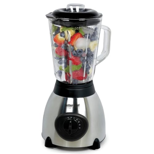 Better Chef IM-601S 5-Speed Stainless Steel Blender with Glass Jar, 500-watt