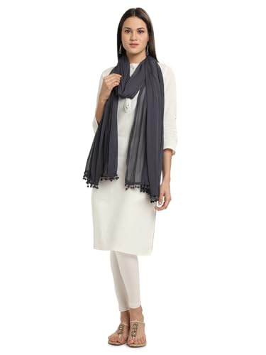 Image of Morrio Chiffon Solid Dupatta For Women