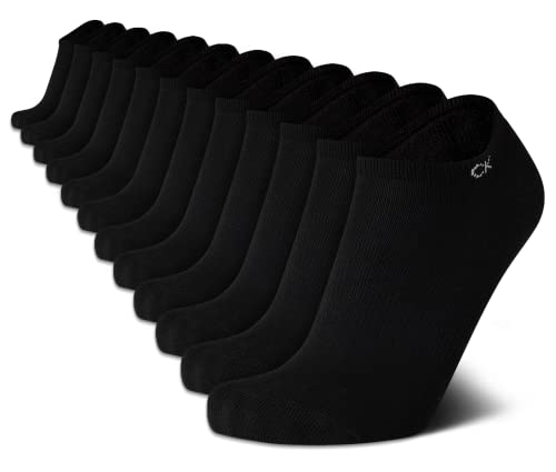 Image of Calvin Klein Womens No Show Socks - 12 Pack Breathable Lightweight Athletic Low Cut Running Socks for Women