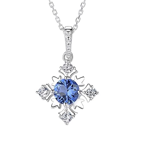Collier Flocon de Neige en Saphir Bleu, le cadeau idéal pour une future mariée