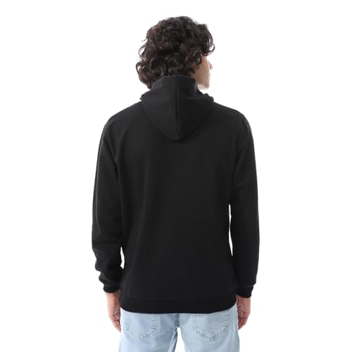 هودي من الصوف بأكمام طويلة من اندورا باللون الأسود- مقاس L- للرجال