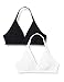 Iris & Lilly Damen Bralette Mikrofaser und Spitze, 2er-Pack, Schwarz/Weiß, 38 (Label: Medium)