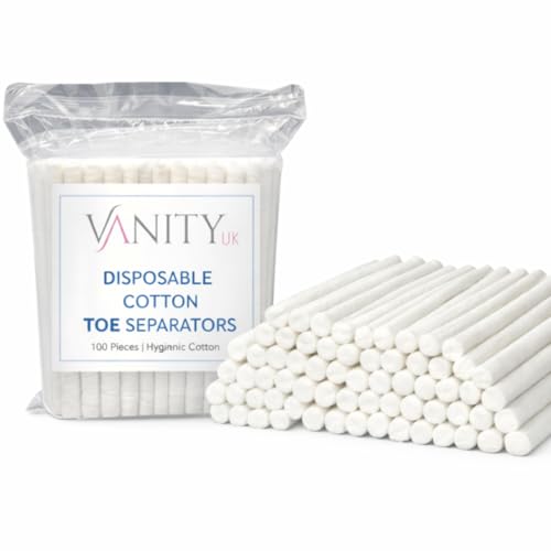 Toe Ropes Separators 100 Pcs Disposable Cotton for Salon Pedicures VANITY UK - Nail Polish Application with a Professional Finish