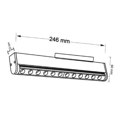 Image of Philips Webber 12W Narrow Blade Magnetic Track Light | Warm White LED | 48V DC Ceiling Light for Living Room, Home & Office | Profile Light for Modern Decor | Slim, Modular Lighting - Black Finish