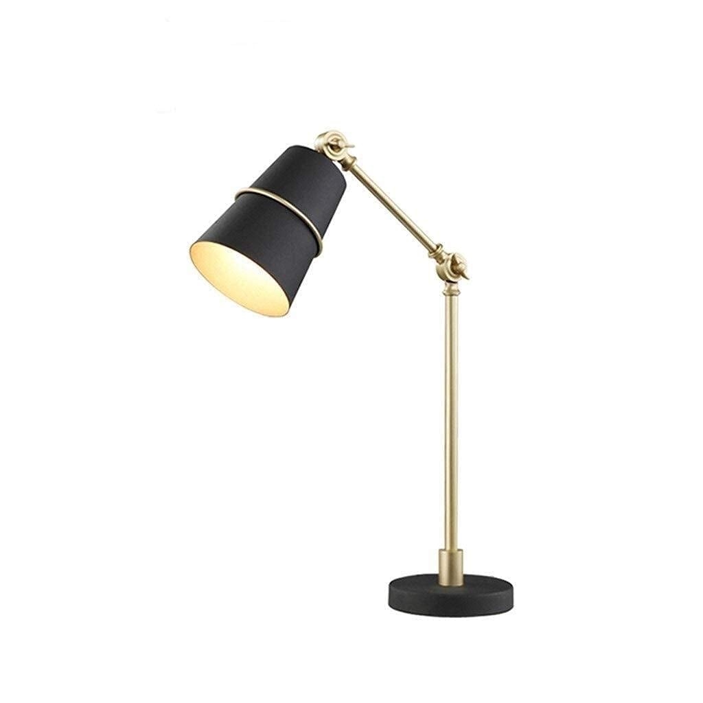 NZDY Lámpara de Escritorio Lámpara de Escritorio de Computadora de Metal Led Decorativa Lámpara de Cabecera de Dormitorio Lámpara de Escritorio de Estudio de Oficina Luz de Lectura E27 Blanco,Negro