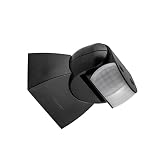 Sensore di movimento PIR, 12 m, max1200 W, IP65, colore nero