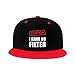 Caution I Have No Filter Flat Brim Hat Child Fashion Hip Hop Style Contrast Color Flat Bill Hat Red