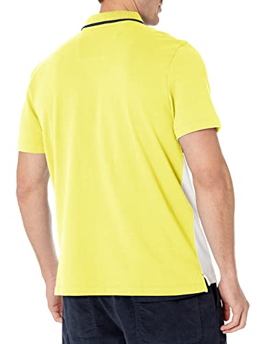 Image of Nautica Men's Short Sleeve 100% Cotton Pique Color Block Polo Shirt