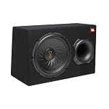 JBL BassPro 12 Active Subwoofer Set - Bass reflex woofer JBL box large 30 cm, 450 Watt amplifier Car sound system and Car hifi Bass box housing, Black