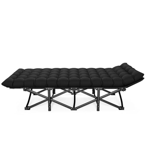 Lit de camping pliable pour adulte en toile Oxford robuste avec son sac de transport