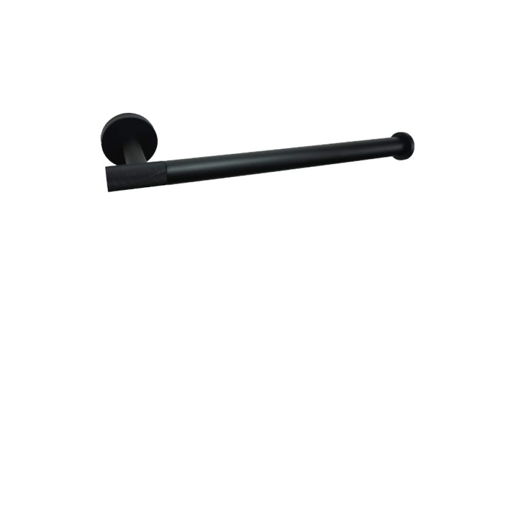 Anneau porte-serviettes noir mat accessoire de salle de bain mural individuel