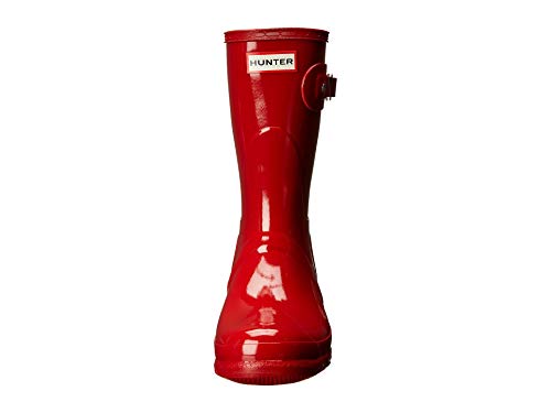 Womens Hunter Original Short Gloss Winter Festival Rain Wellington Boots - Military Red - 8 #TOP7