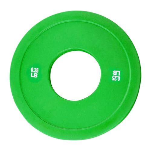 Ysyqkn Disco de Calibración para Placas de Pesas, Placa de Entrenamiento Y Pesas Micro para Mancuernas. Material Resistente Al Desgaste. Apto para Gimnasios, Verde 0.25 Libras, 12 Cm X 12 Cm X 0.9