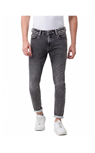 Image of Spykar Men's Kano Slim Fit Mid-Rise Jeans (Ankle Length)