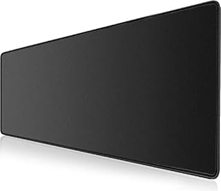 KTRIO Gaming Mouse Pad 900x400x4mm Large Gaming Mouse Mat with Stitched Edges, XXL Mouse Pad with Non-Slip Base, Extended Large Size Mouse Pads, Keyboard Desk Pad with Water Resist Surface, Black
