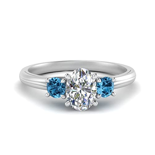 Image of Choose Your Gemstone Classic Three Stone Ring 925 Sterling Silver Oval Shape 3 Stone Engagement Rings Everyday Jewelry Wedding Jewelry Handmade Gifts for Wife US Size 4 to 12