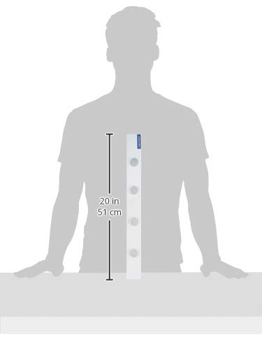 Magnetoplan Magnetowand Wall Rail Set including 4 Grey Magnets 500 mm White - Image 4