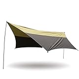 refugio vivac la caldera MATERIALES DE ALTA CALIDAD: Lona para acampar hecha de tela Oxford 210D de alta calidad y revestimiento plateado impermeable PU3000, resistente, duradera y de larga duración.