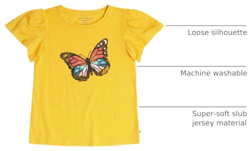 Image of Lucky Brand Girl's Short Sleeve Graphic T-Shirt, Tagless Cotton Tee with Fun Designs
