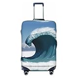 Hmbgfw Funda protectora de equipaje de viaje con monstruos gigantes en las olas para maleta de 45, S