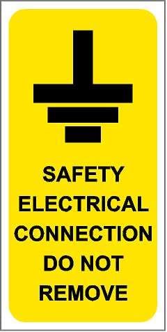Safety electrical connection do not remove stickers - 50mm x 25mm (25)