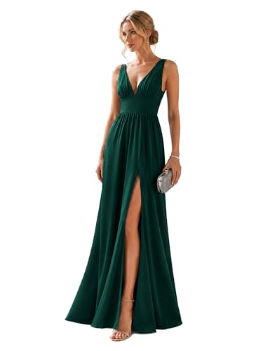 Ever-Pretty Women's Summer V-Neck Sleeveless Formal Wedding Guest Dress Side Slit Floor Length...