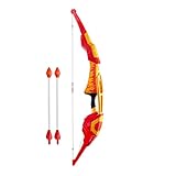 Nerf Pyrostrike Megabow, 42-Inch Bow Fires Arrows Up to 105 Feet, 2 Arrows with Soft Tips, Kids Outdoor Toys & Gifts, Ages 10+ (Amazon Exclusive)