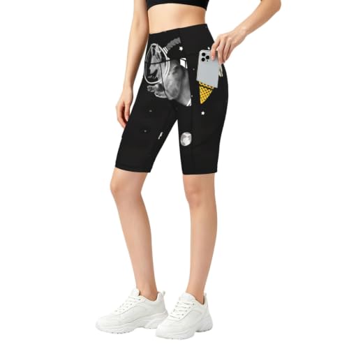 Pantalon de yoga court Space Corgi EdWal short cyclisme femme