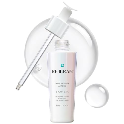 Image of REJURAN Triple Radiance Ampoule 30ml - DOT c-PDRN 0.5% Serum for Tone, Texture & Glow - Niacinamide & Licorice Extract for Even-Looking Skin