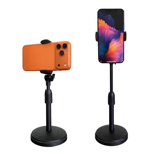 Suporte de Mesa Para Celular 360 graus Ajustável Articulado NO2PROBLEMS Universal Escritório Live Reunião Base Resistente e Pesada Universal