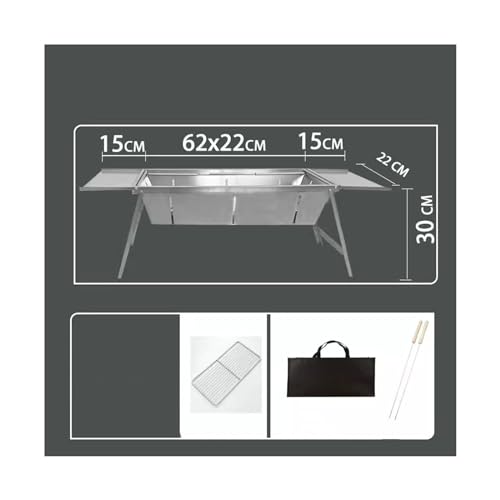 Barbacoa plegable de acero inoxidable para terrazas pequeñas y patios 3