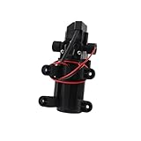 Pompes à diaphragme Pompe à eau électrique agricole 12 V 60 W 5 l/min, micro-pompe à eau à membrane haute pression noire, pulvérisateur d\'eau for voiture(C with adaptor)